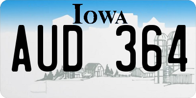IA license plate AUD364