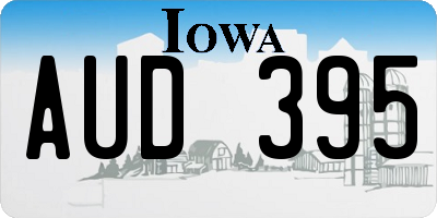 IA license plate AUD395