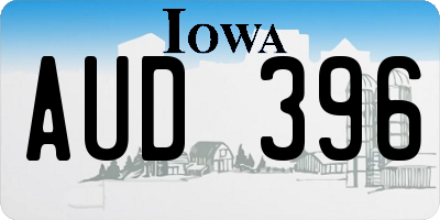 IA license plate AUD396