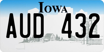 IA license plate AUD432