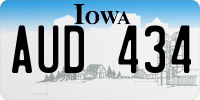 IA license plate AUD434