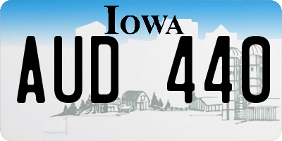 IA license plate AUD440