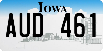 IA license plate AUD461