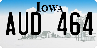 IA license plate AUD464
