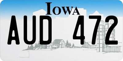 IA license plate AUD472