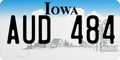 IA license plate AUD484