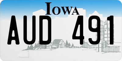 IA license plate AUD491