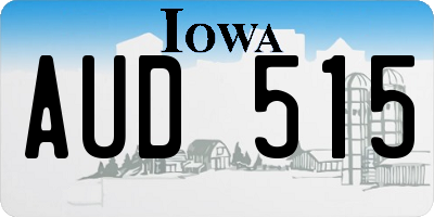 IA license plate AUD515