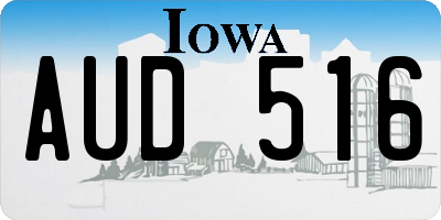 IA license plate AUD516