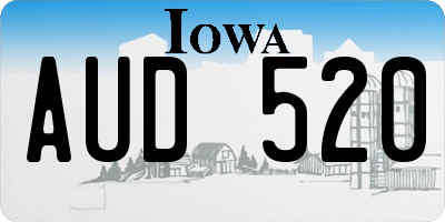 IA license plate AUD520