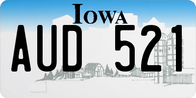 IA license plate AUD521