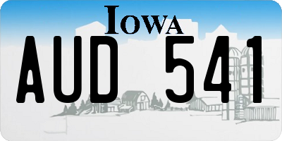 IA license plate AUD541