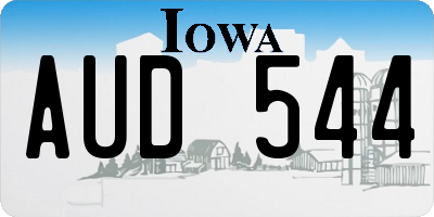 IA license plate AUD544