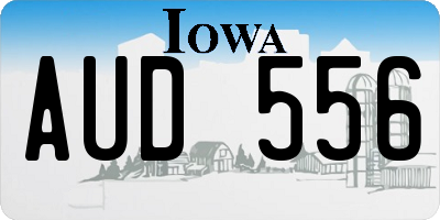 IA license plate AUD556