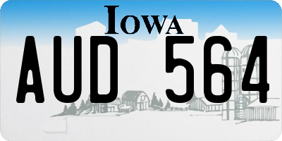 IA license plate AUD564