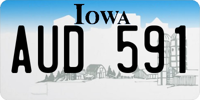 IA license plate AUD591