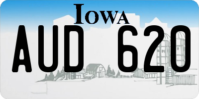 IA license plate AUD620
