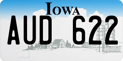 IA license plate AUD622