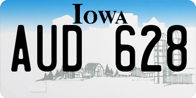 IA license plate AUD628