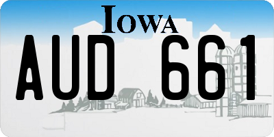 IA license plate AUD661