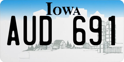 IA license plate AUD691