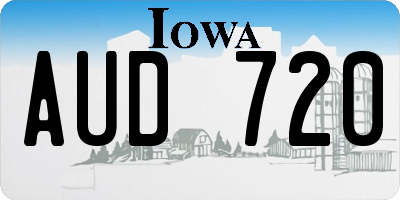 IA license plate AUD720