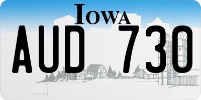 IA license plate AUD730