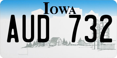 IA license plate AUD732