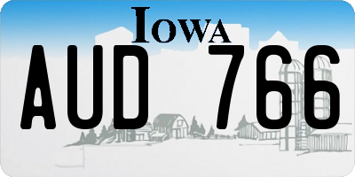 IA license plate AUD766
