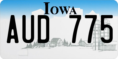 IA license plate AUD775
