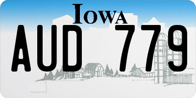 IA license plate AUD779