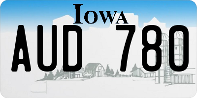 IA license plate AUD780