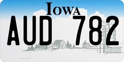 IA license plate AUD782