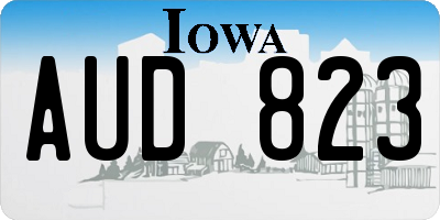 IA license plate AUD823