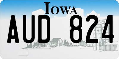 IA license plate AUD824