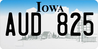IA license plate AUD825