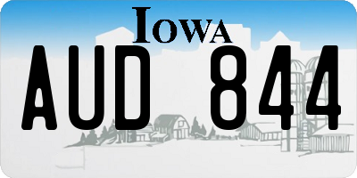 IA license plate AUD844
