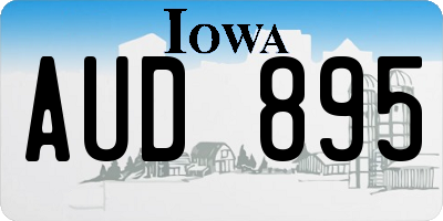 IA license plate AUD895