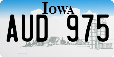 IA license plate AUD975