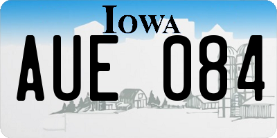 IA license plate AUE084
