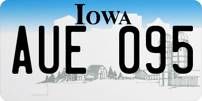IA license plate AUE095