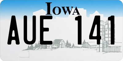 IA license plate AUE141