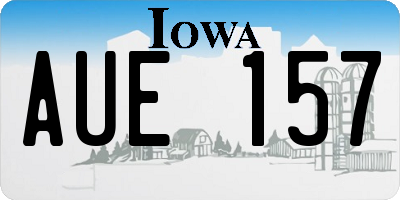 IA license plate AUE157