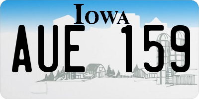 IA license plate AUE159
