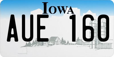 IA license plate AUE160