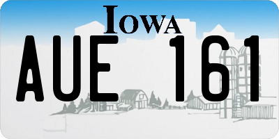 IA license plate AUE161