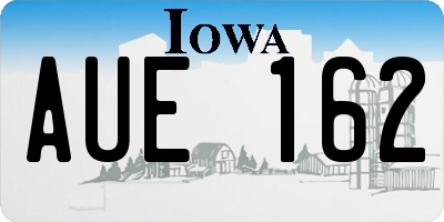 IA license plate AUE162