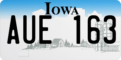 IA license plate AUE163