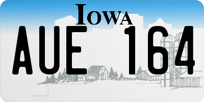 IA license plate AUE164