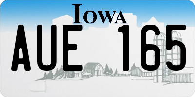 IA license plate AUE165